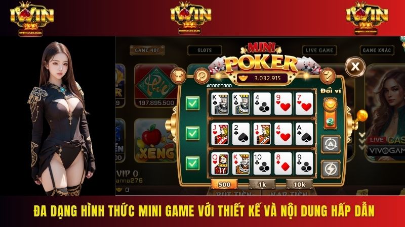 Đa dạng hình thức mini game với thiết kế và nội dung hấp dẫn