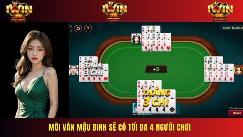 Mỗi ván mậu binh sẽ có tối đa 4 người chơi