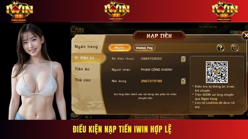 Nạp tiền IWIN gồm những điều khoản nào